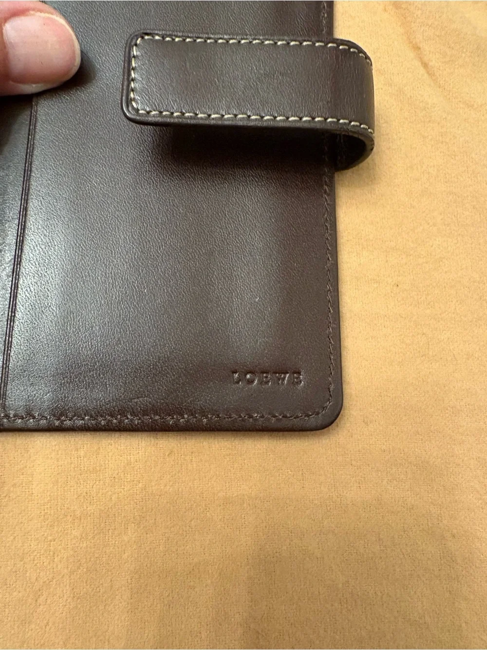 Loewe Anagram Denim Leather 6-Ring Agenda Planner Cover Mini Vintage A6 Wallet